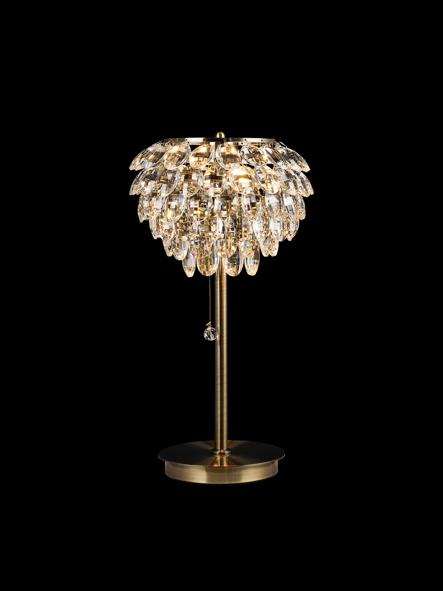 Coniston Antique Brass Crystal Table Lamps Diyas Designer Table Lamps